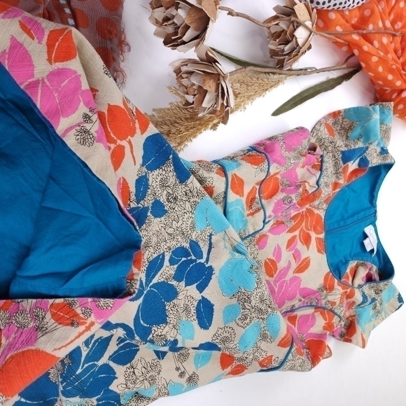 Jessica Simpson Floral Boho Dress Sz 8 - Picture 9 of 14